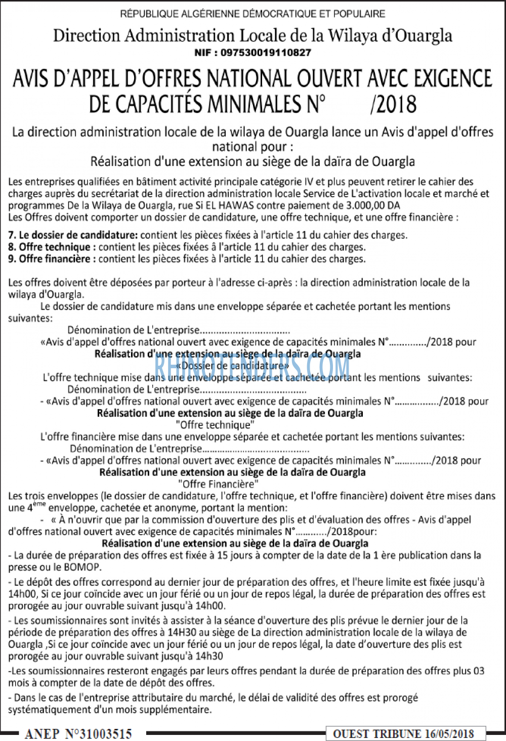 ouest TRIBUNE