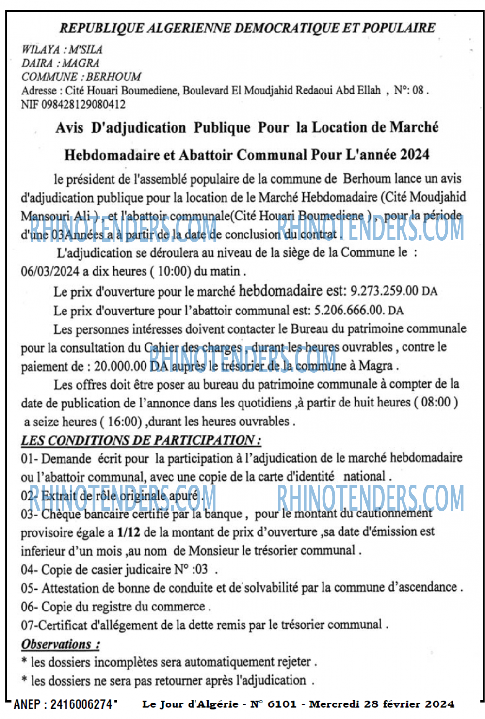 Le Jour d'Algérie