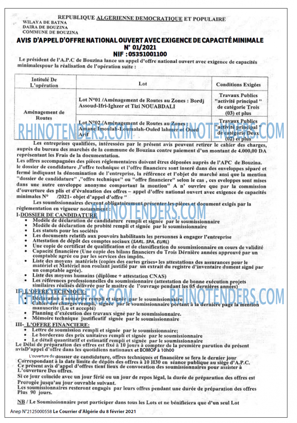 Le Courrier d'Algerie