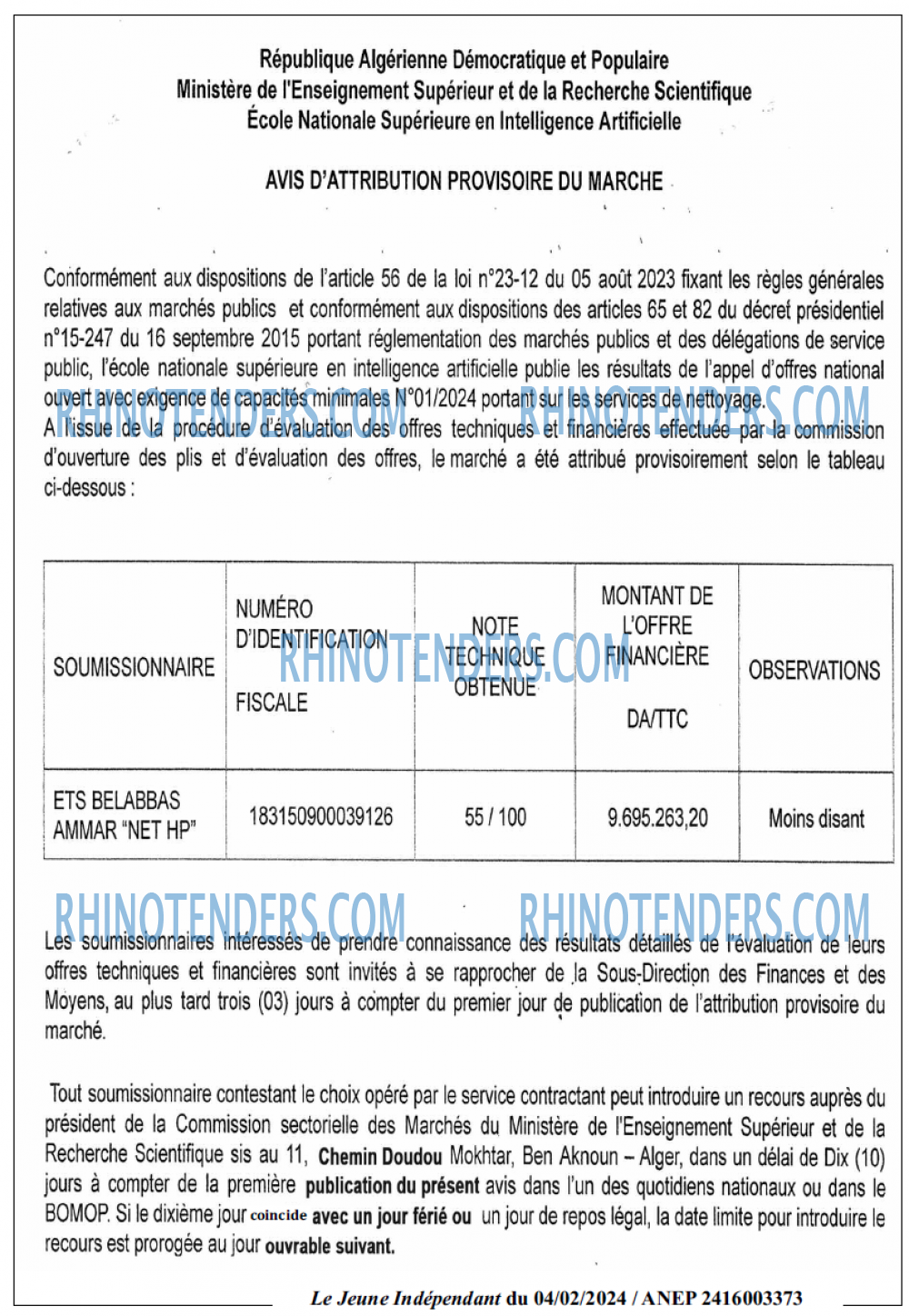 Le jeune indépendant