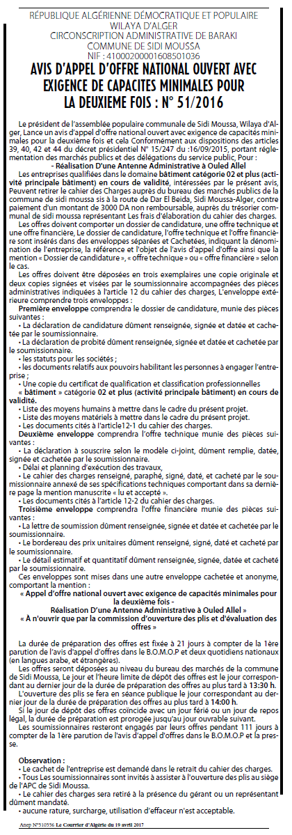 Le Courrier d'Algerie