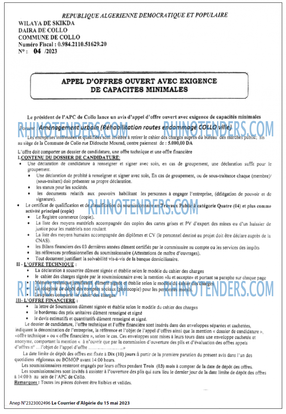 Le Courrier d'Algerie