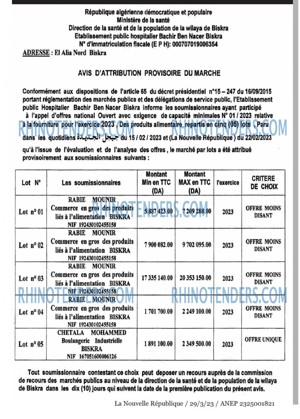 NOUVELLE REPUBLIQUE