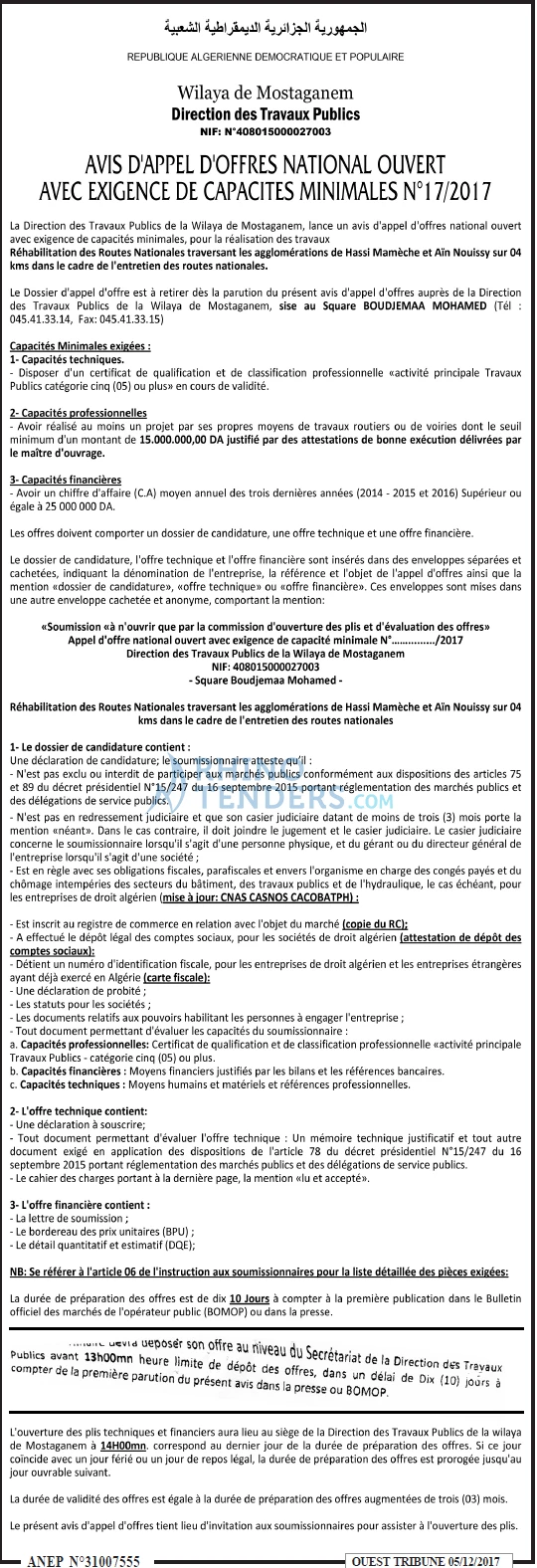 ouest TRIBUNE