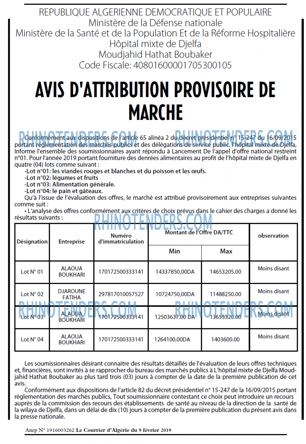 Le Courrier d'Algerie