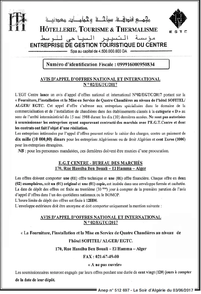 LE SOIR D'ALGERIE