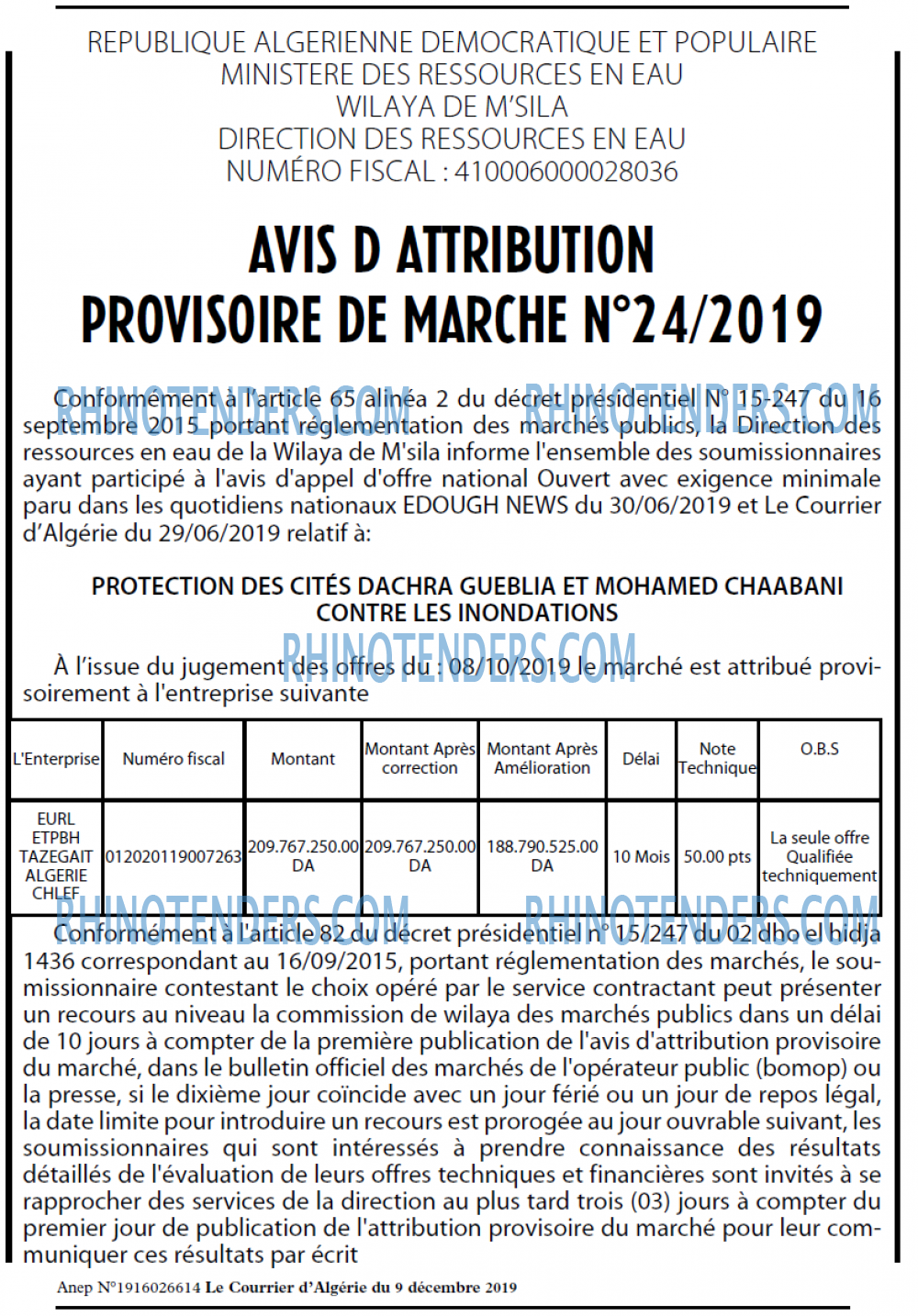 Le Courrier d'Algerie