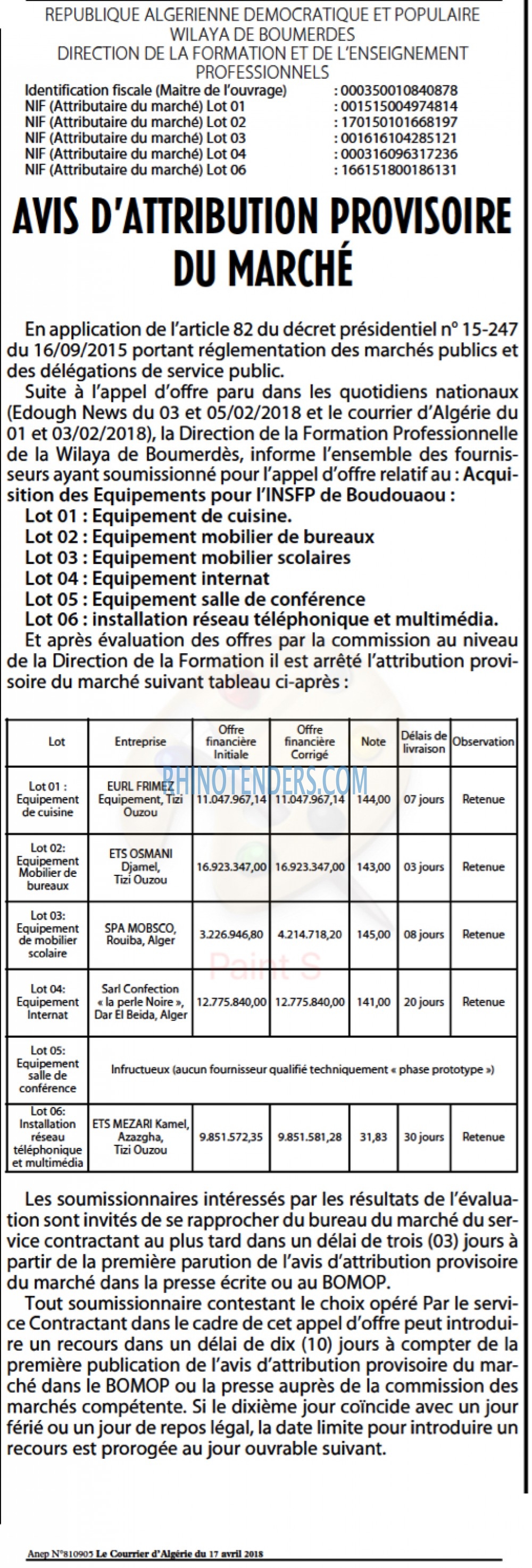 Le Courrier d'Algerie