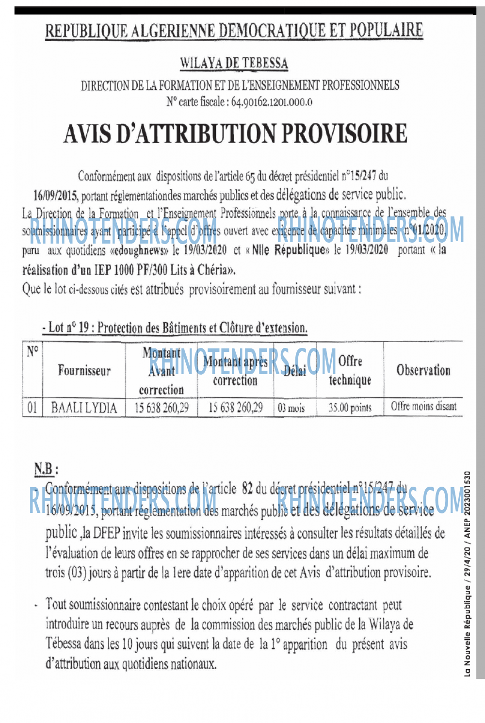 NOUVELLE REPUBLIQUE
