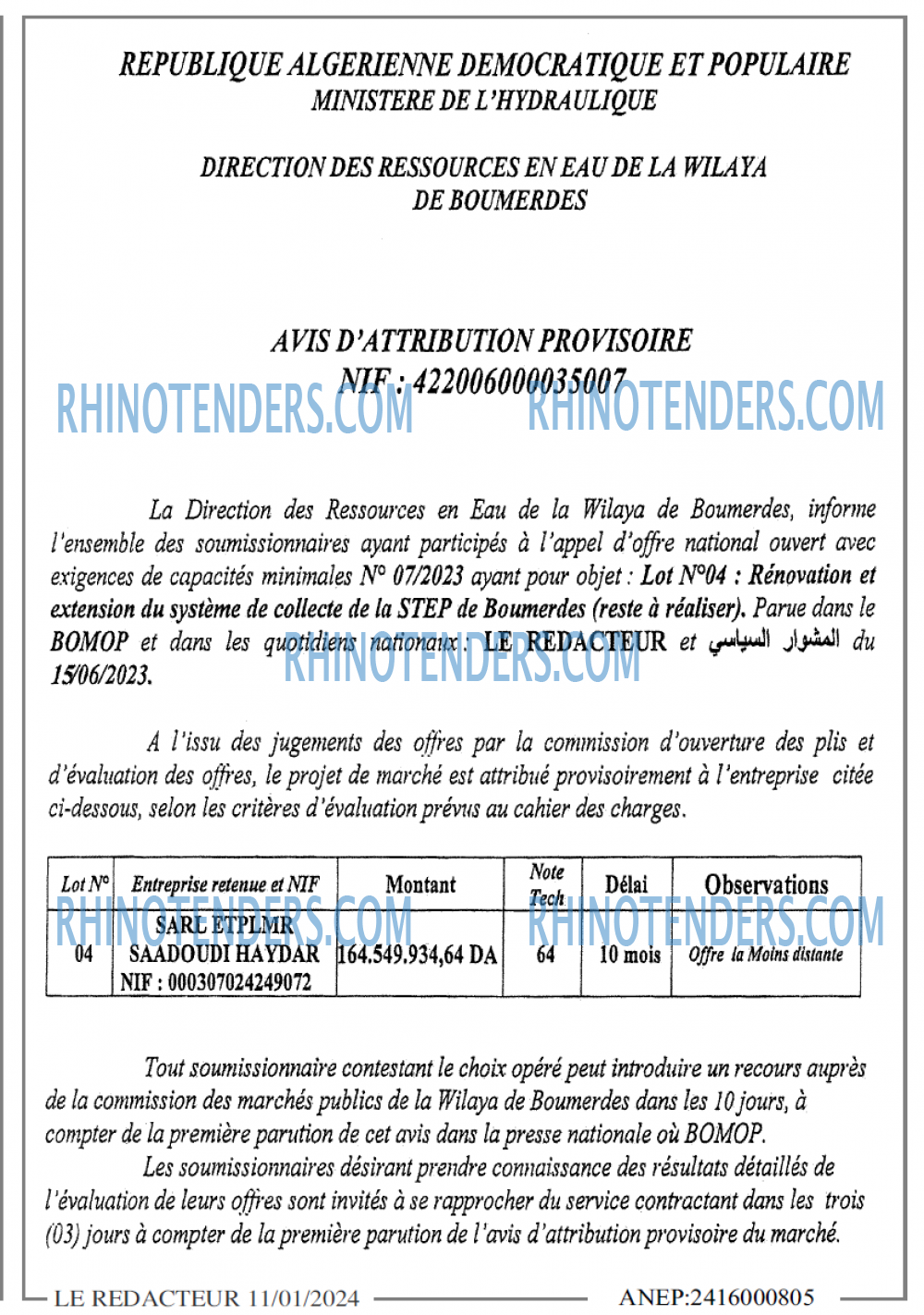 LE REDACTEUR
