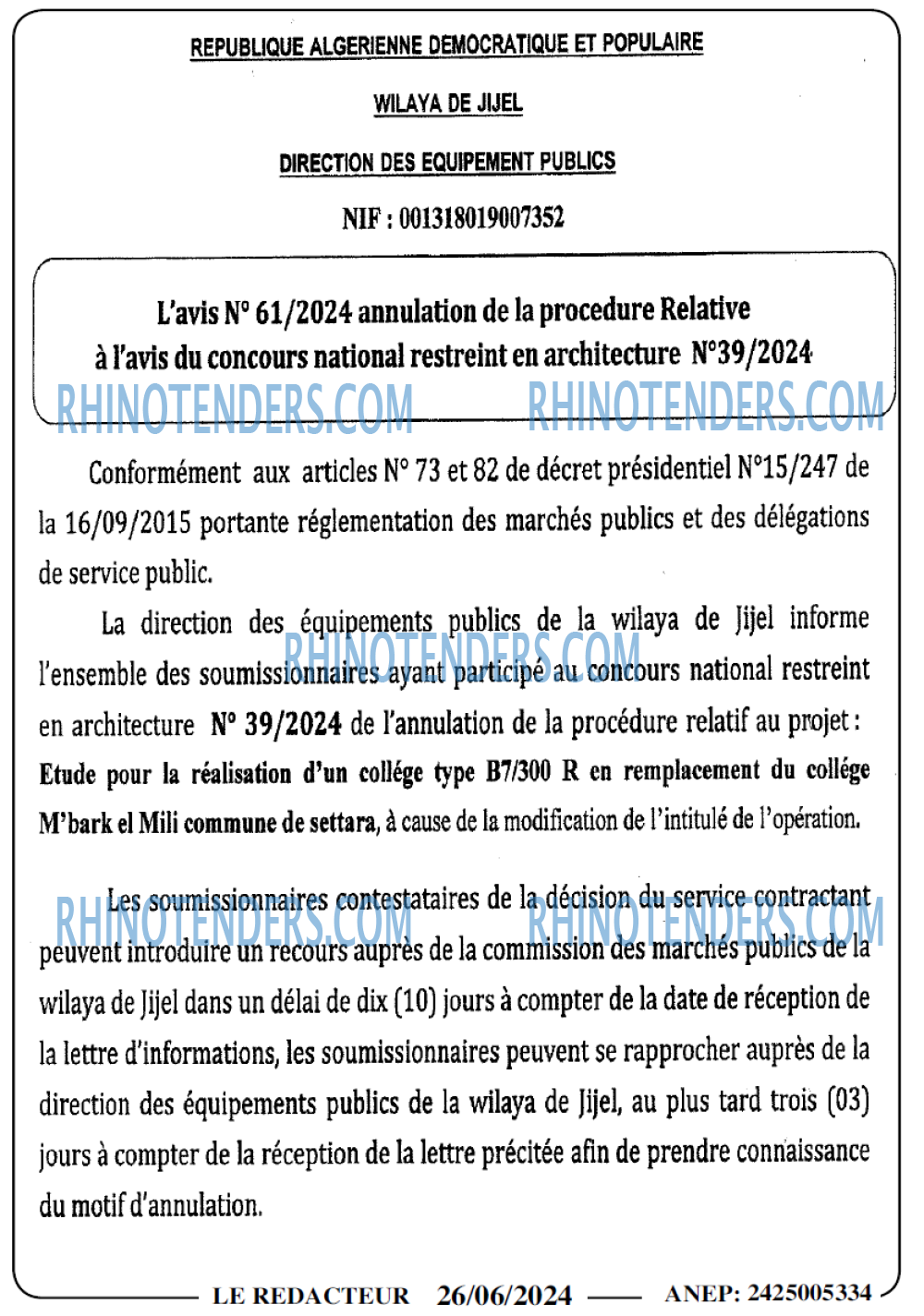 LE REDACTEUR