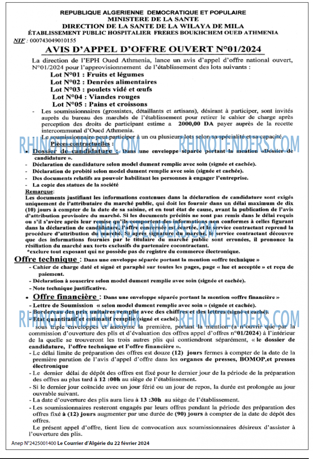 Le Courrier d'Algerie