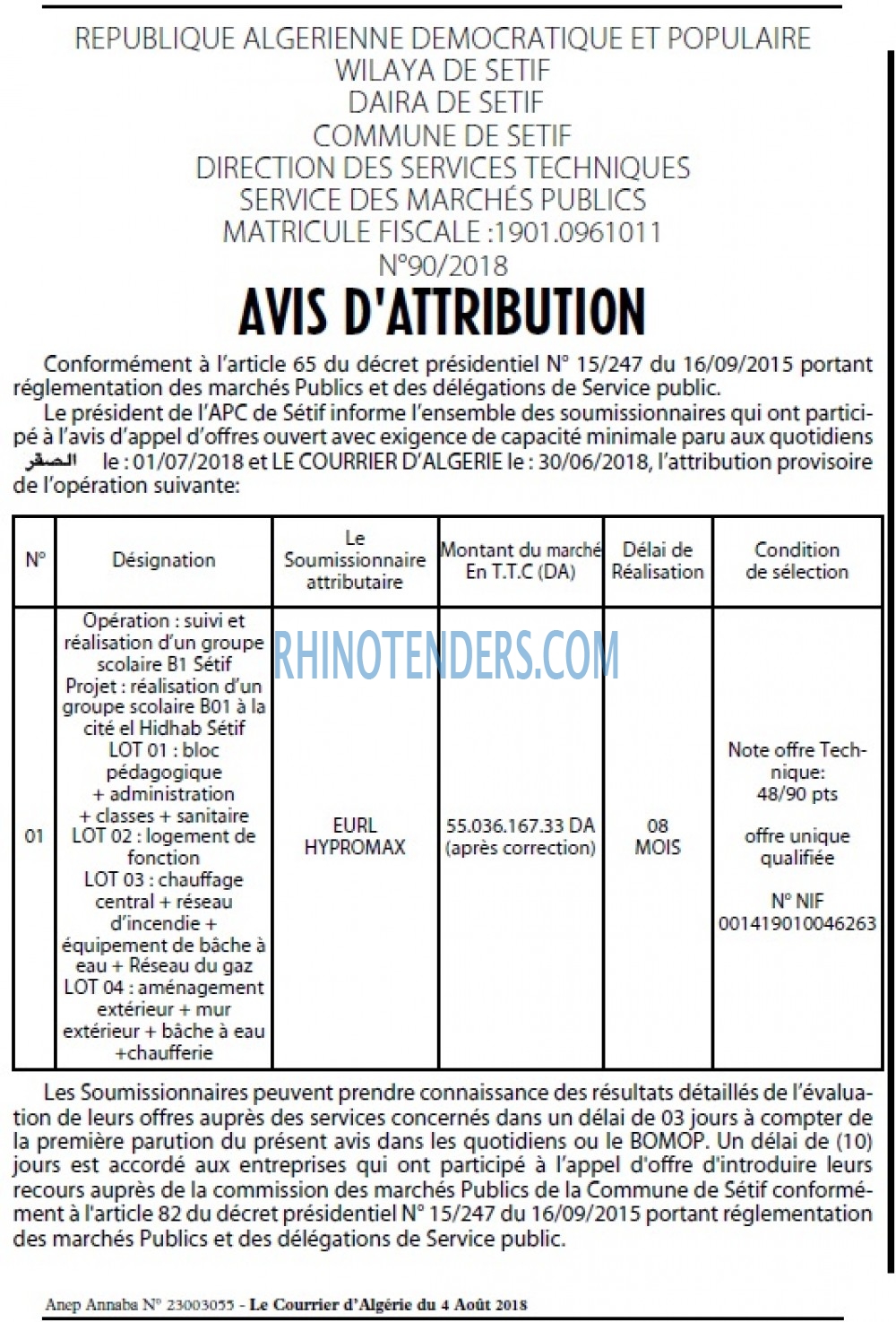 Le Courrier d'Algerie