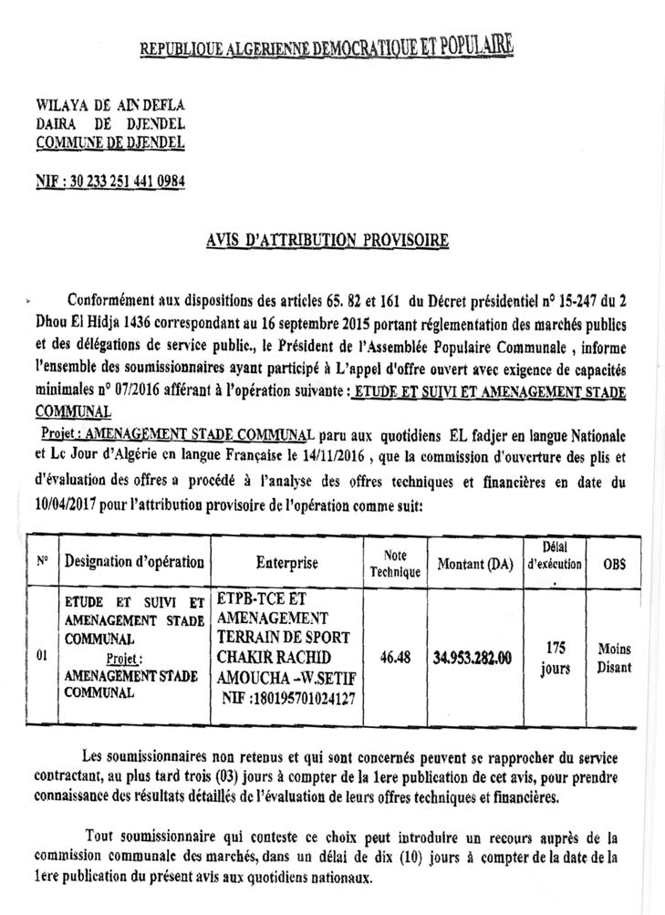 Le Jour d'Algérie