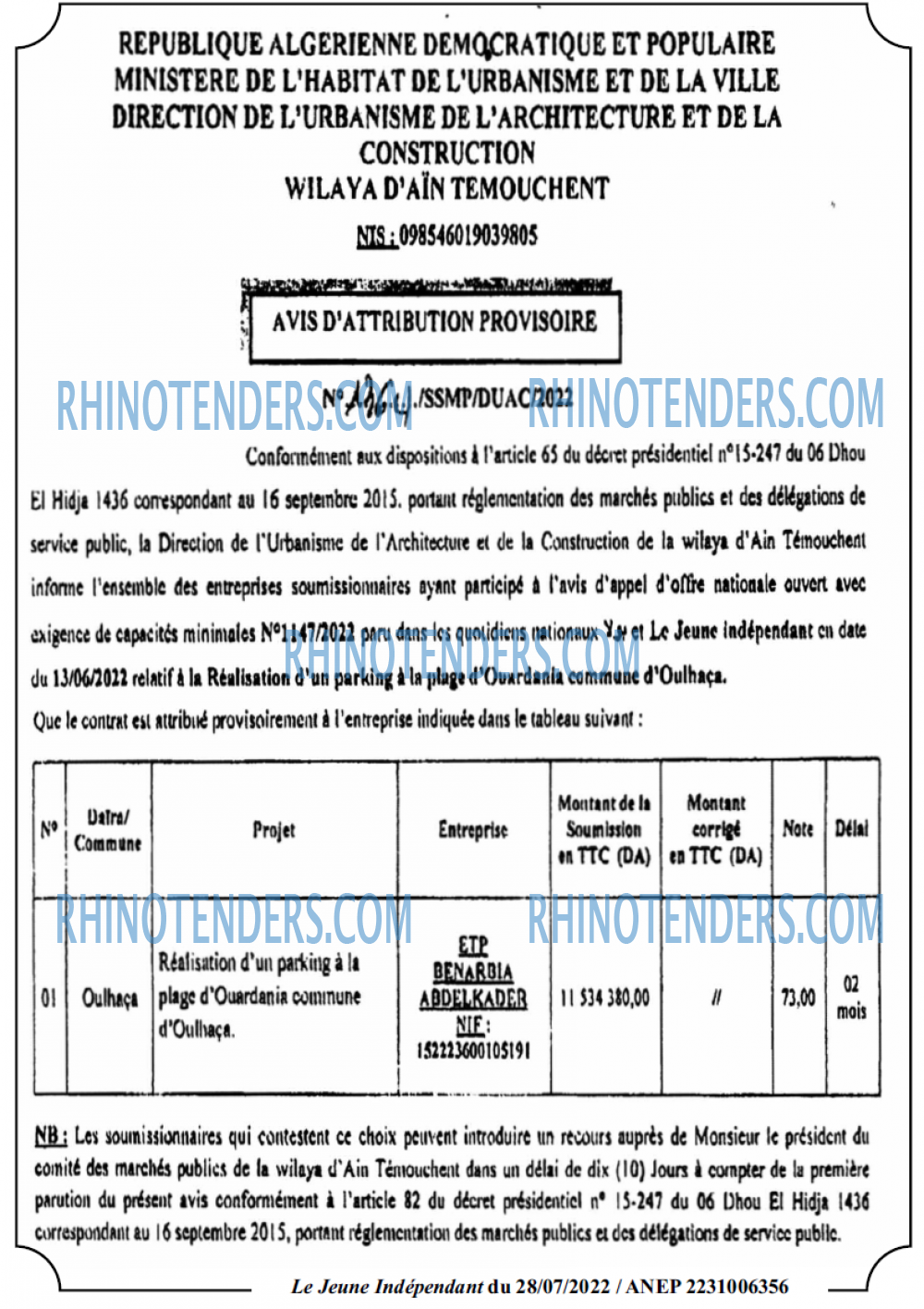 Jeune Independant
