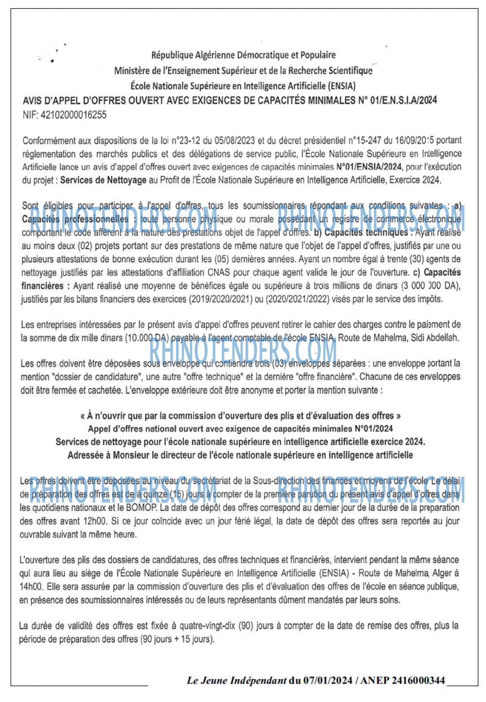Le jeune indépendant