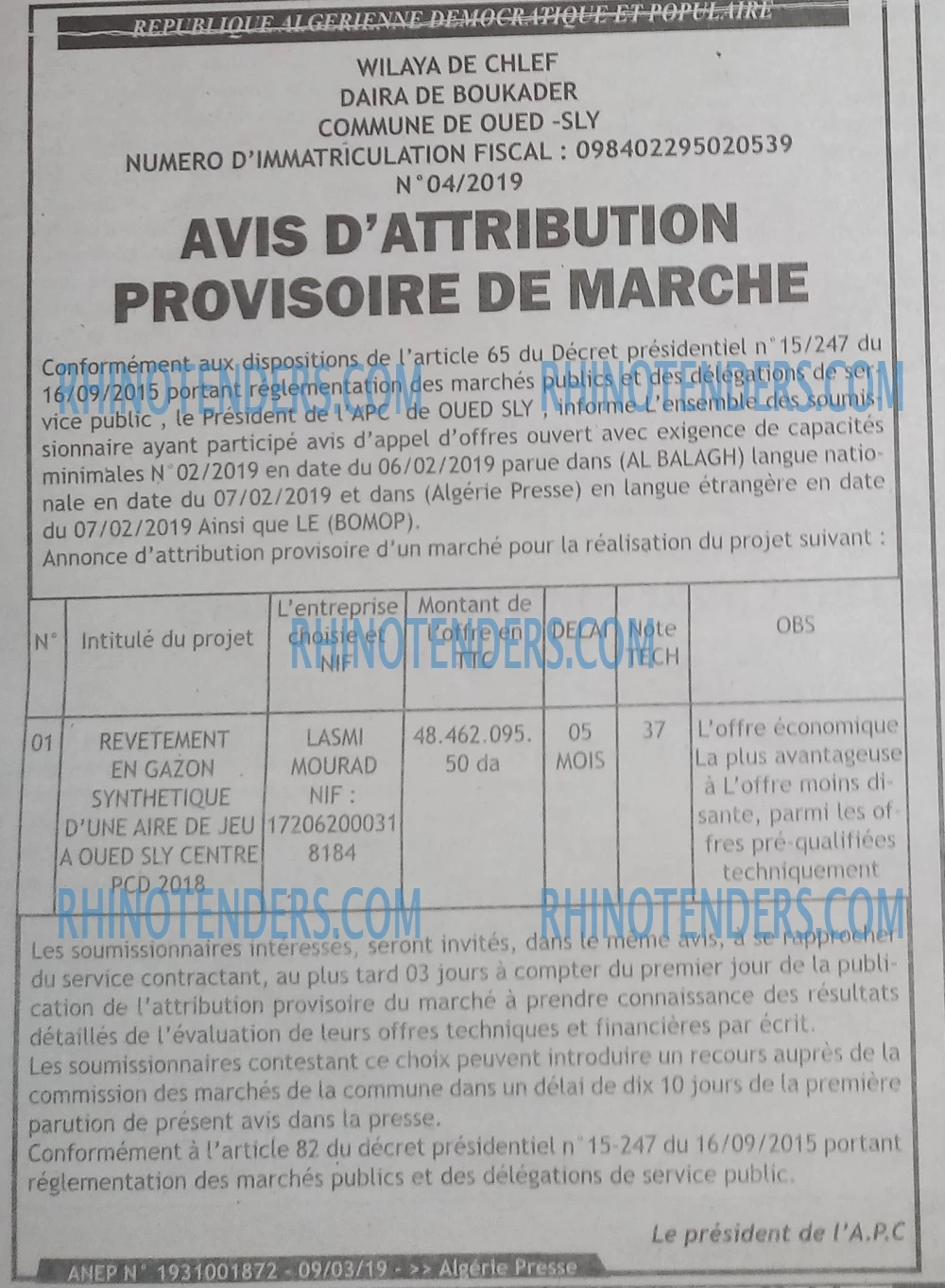 ALGERIE PRESSE