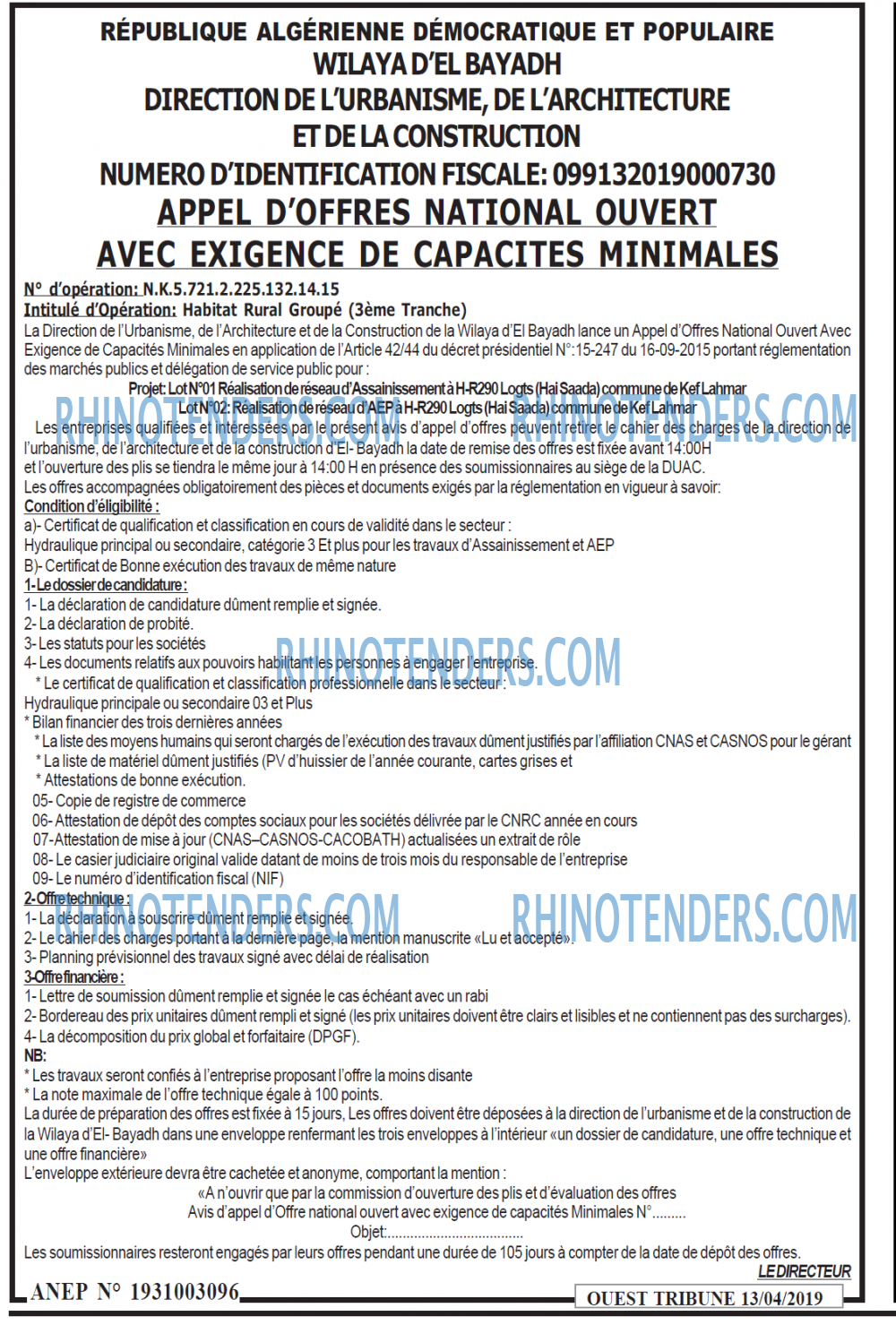 ouest TRIBUNE
