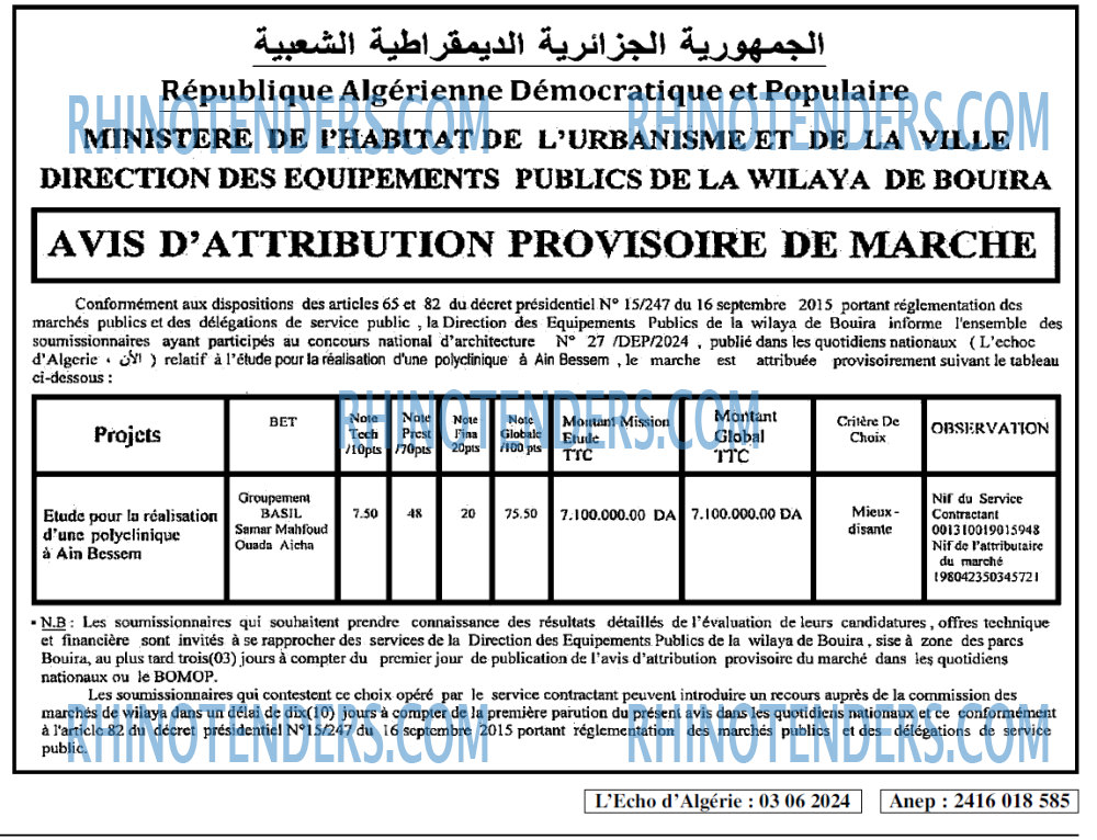 L'ECHO D'ALGERIE