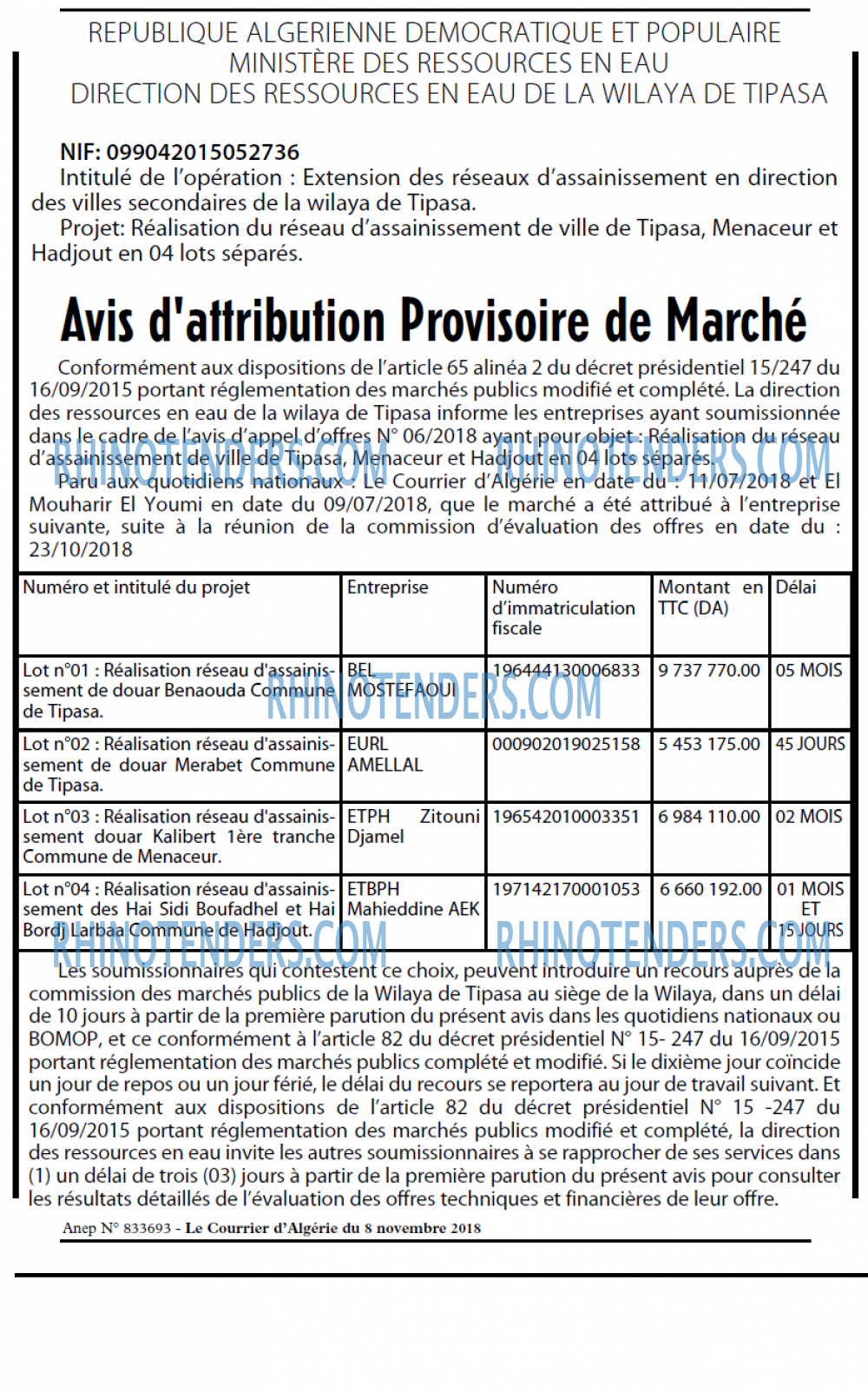 Le Courrier d'Algerie
