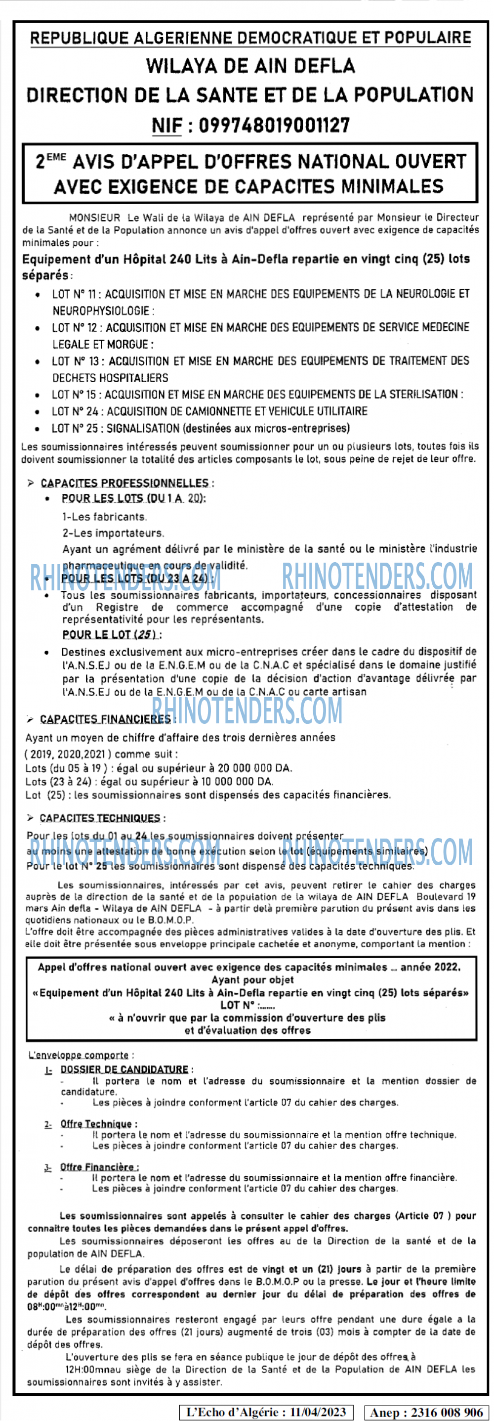 L'ECHO D'ALGERIE