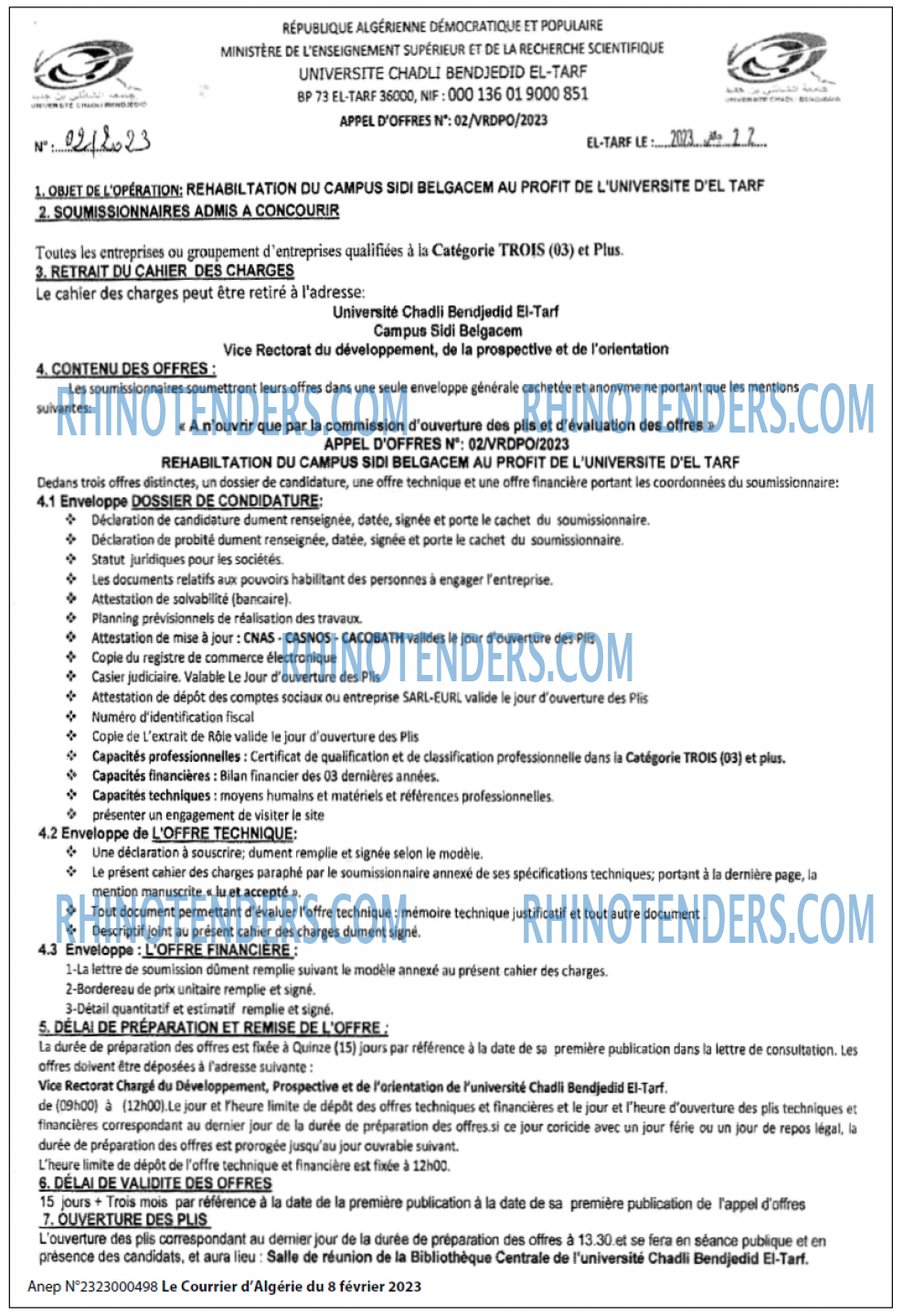 Le Courrier d'Algerie
