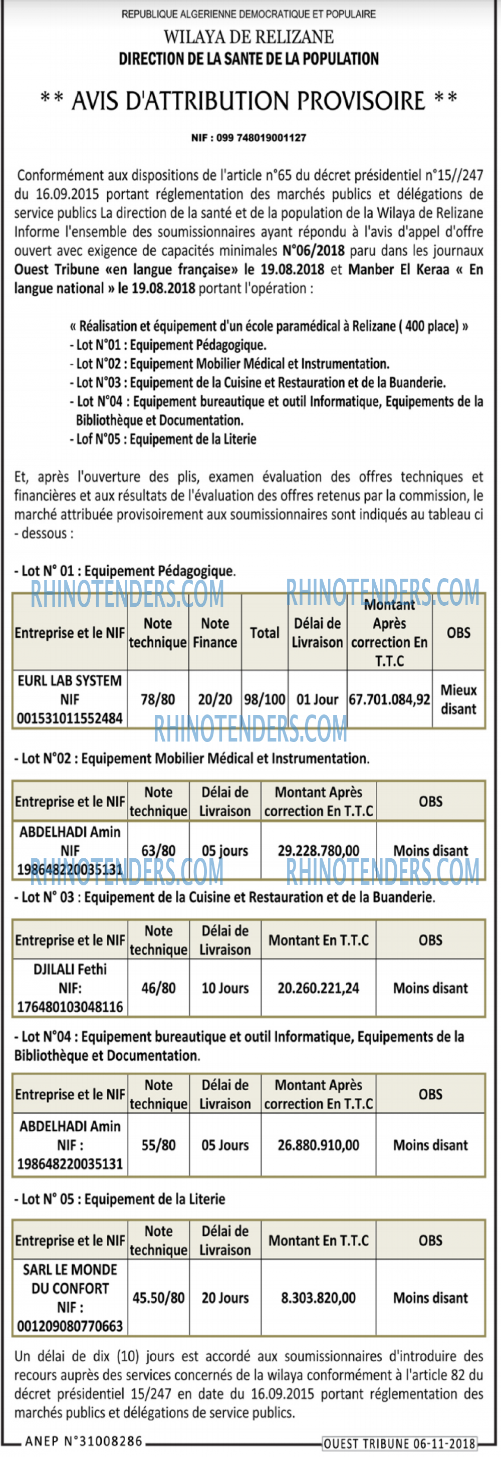 ouest TRIBUNE
