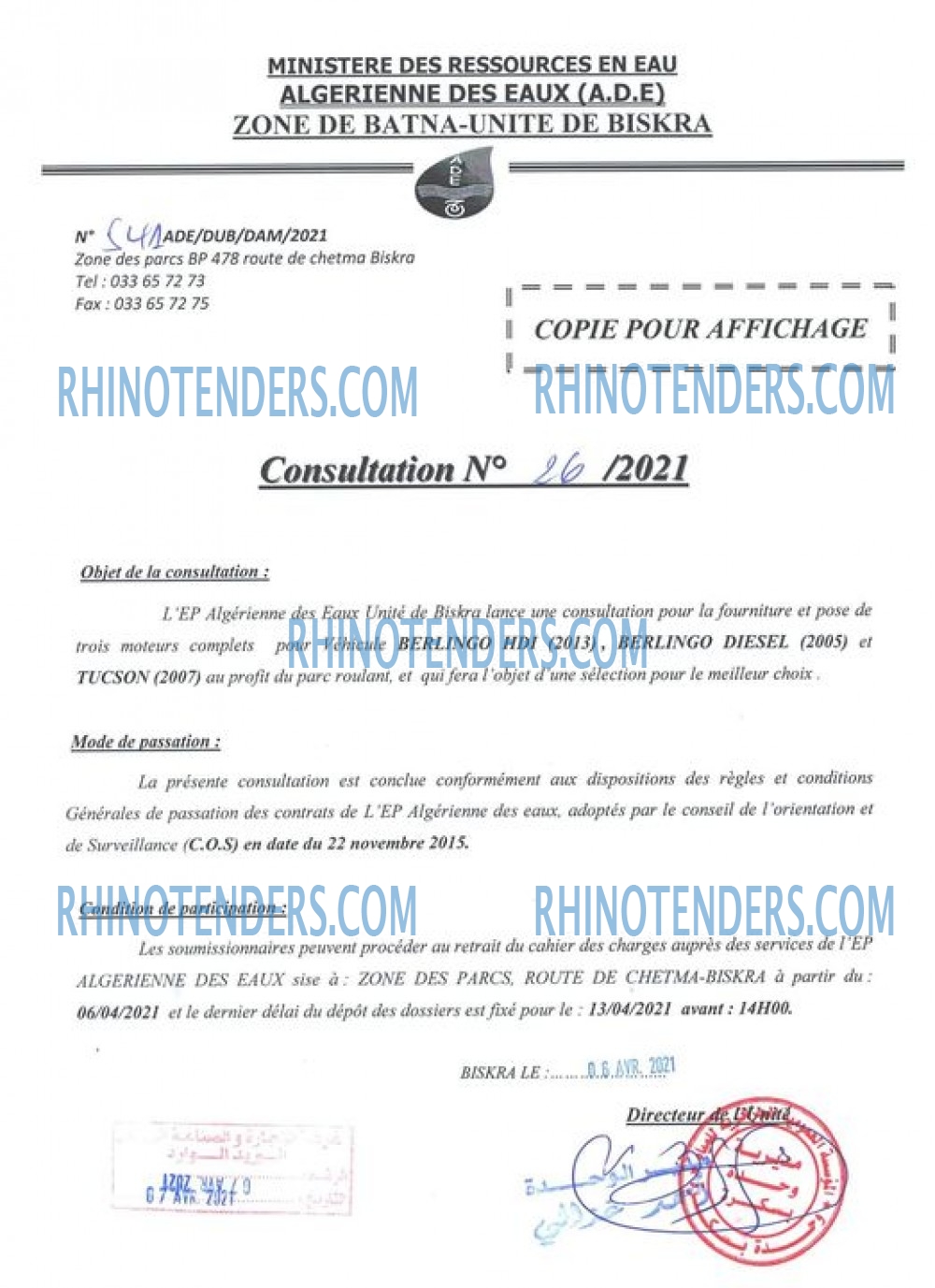 Rhinotenders