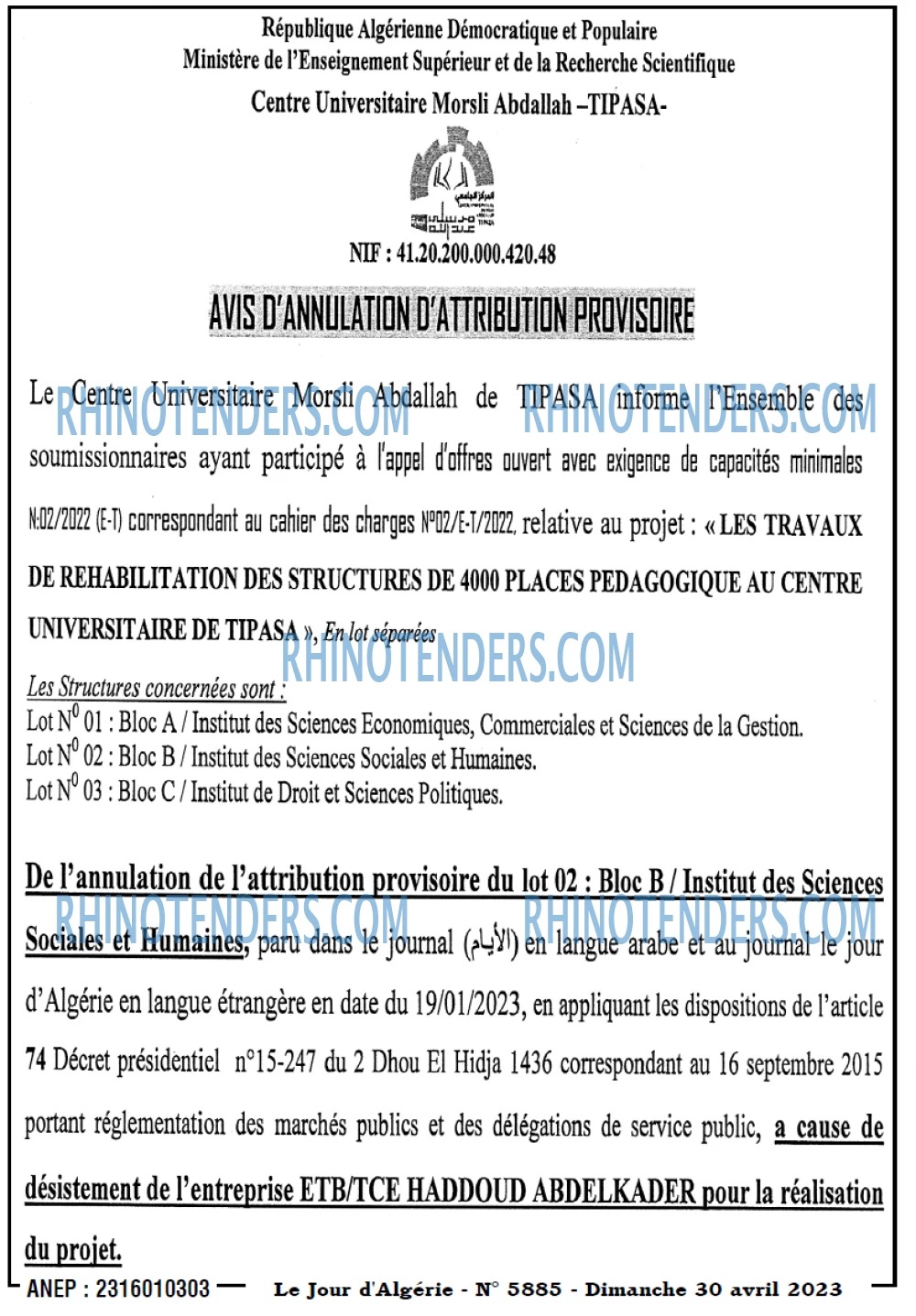 Le Jour d'Algérie