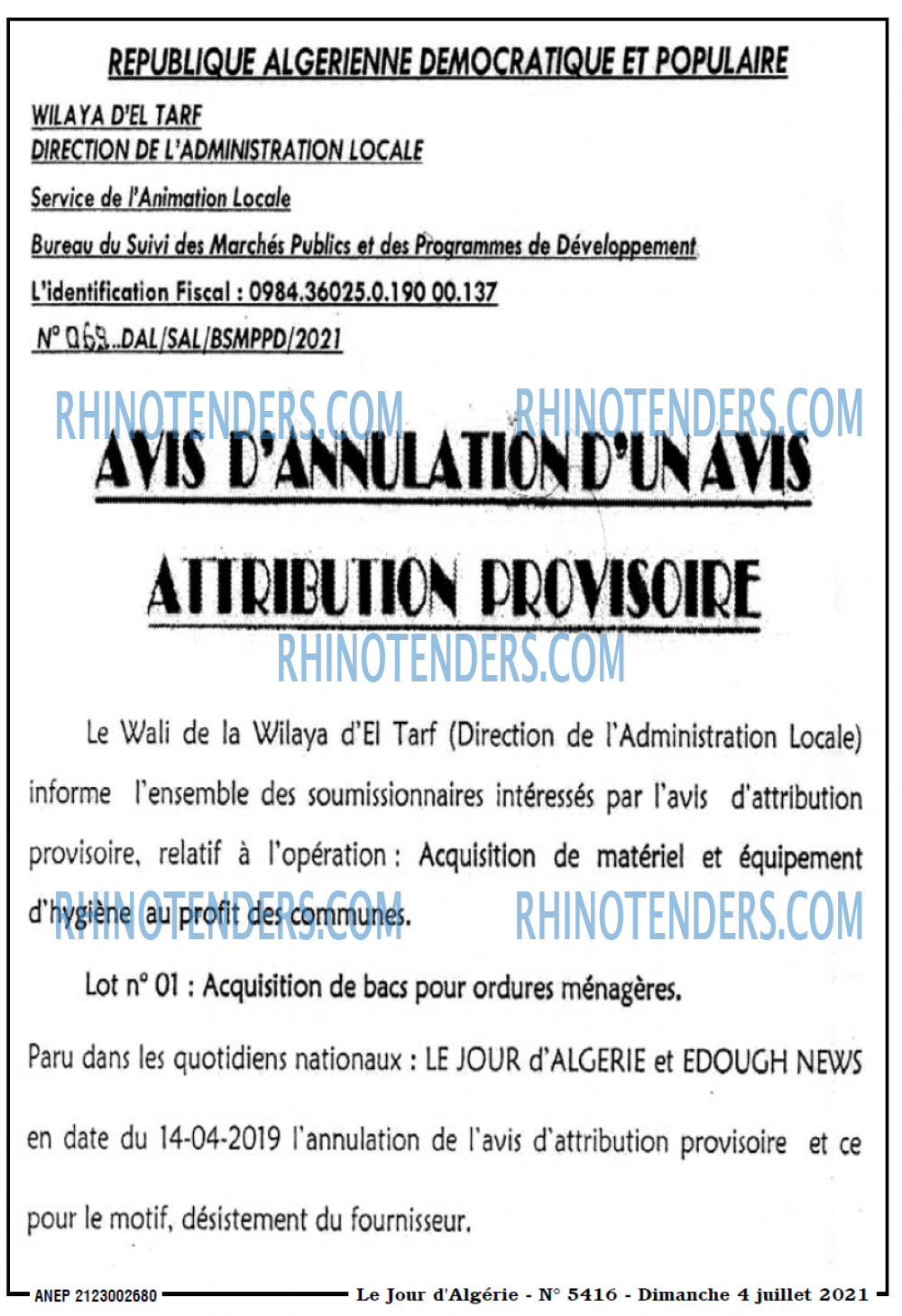 Le Jour d'Algérie