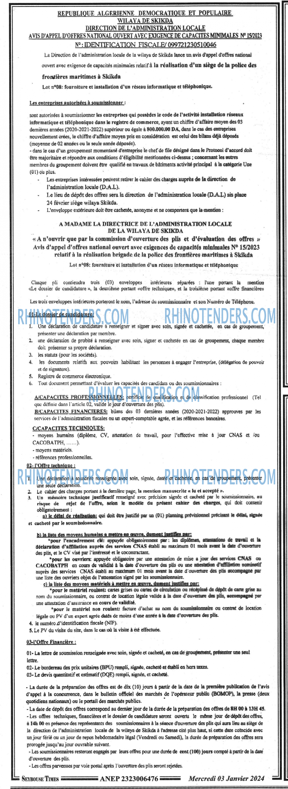 SEYBOUSSE TIMES