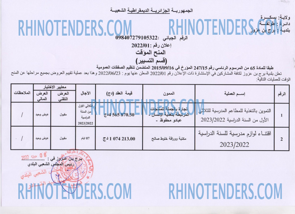 Rhinotenders