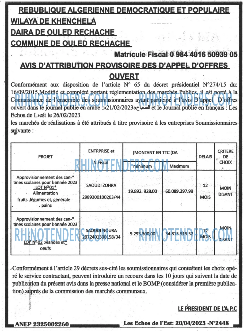 Les Echos de l'Est