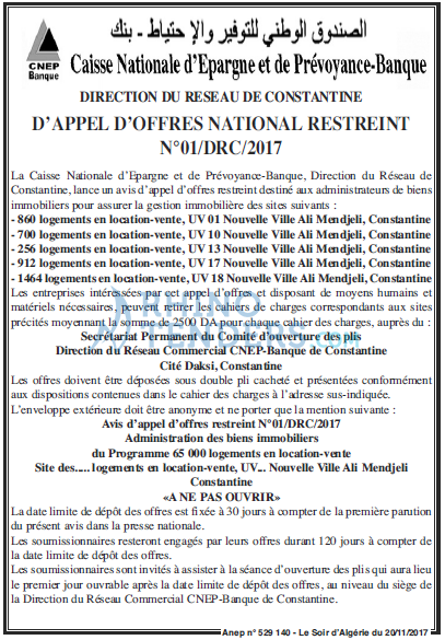 LE SOIR D'ALGERIE