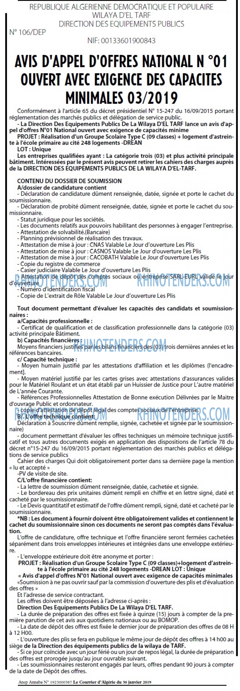 Le Courrier d'Algerie