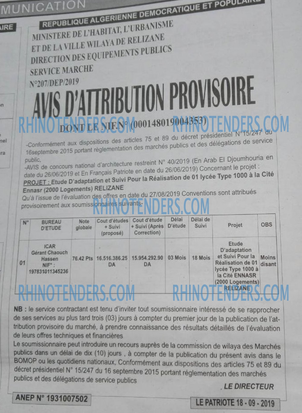 LE PATRIOTE