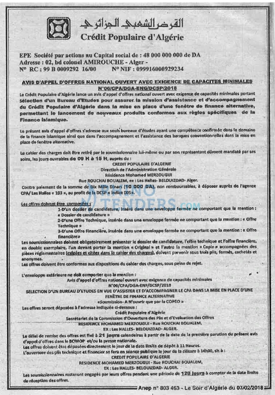 LE SOIR D'ALGERIE