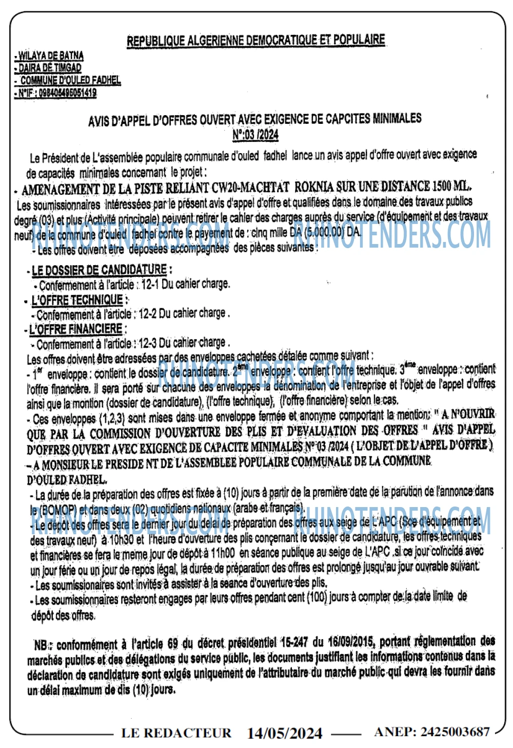 LE REDACTEUR