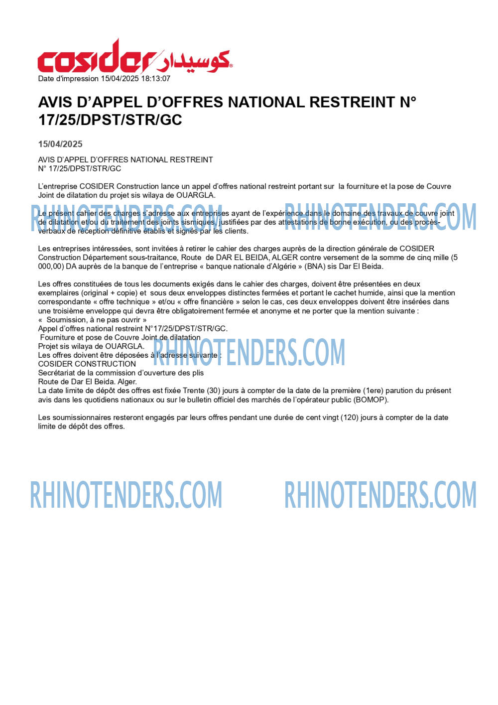 Rhinotenders