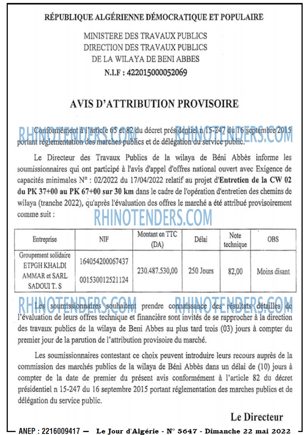 Le Jour d'Algérie