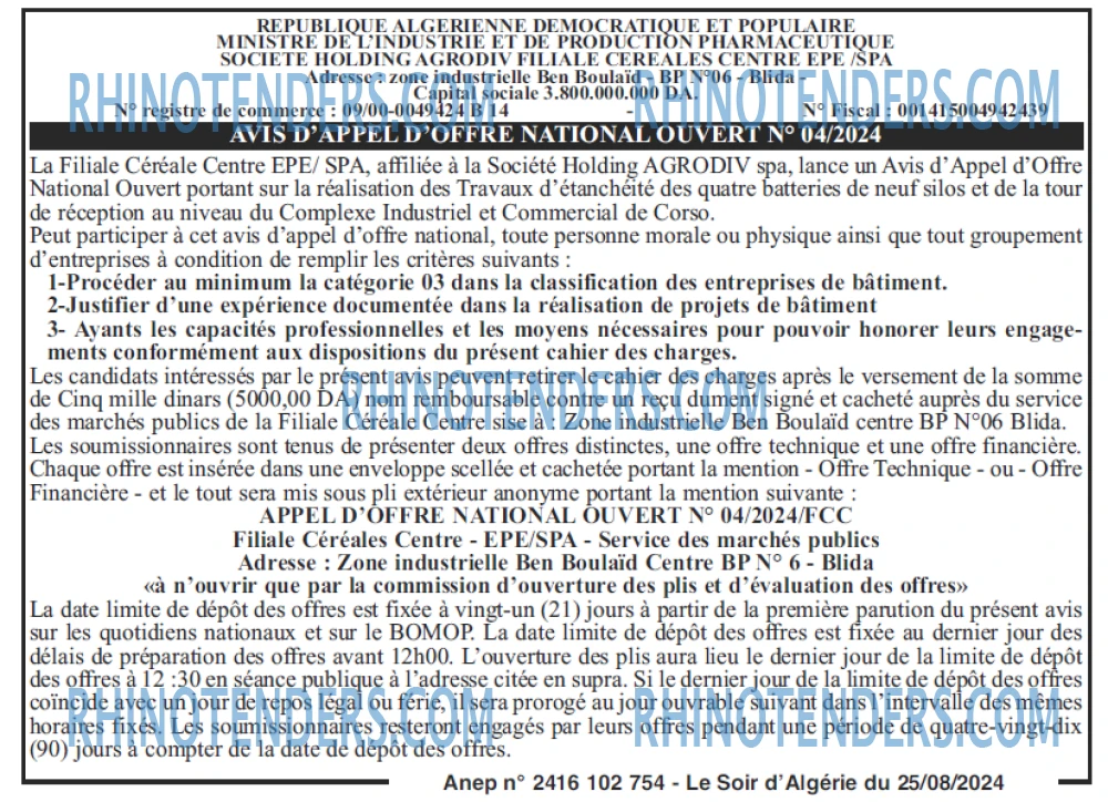 LE SOIR D'ALGERIE