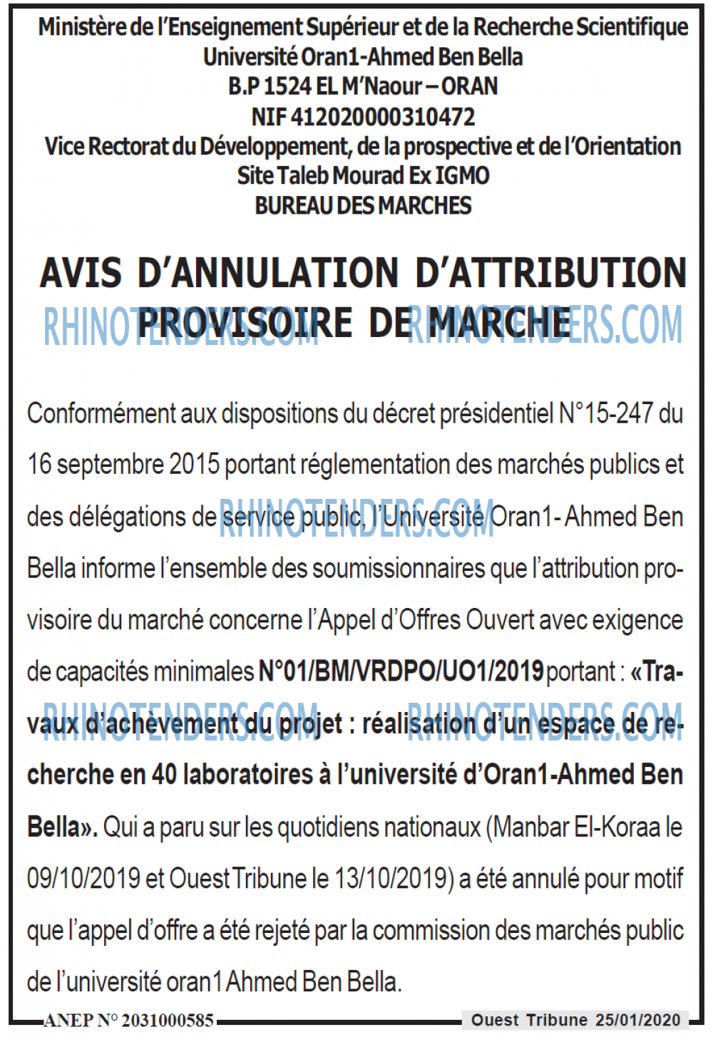 ouest TRIBUNE