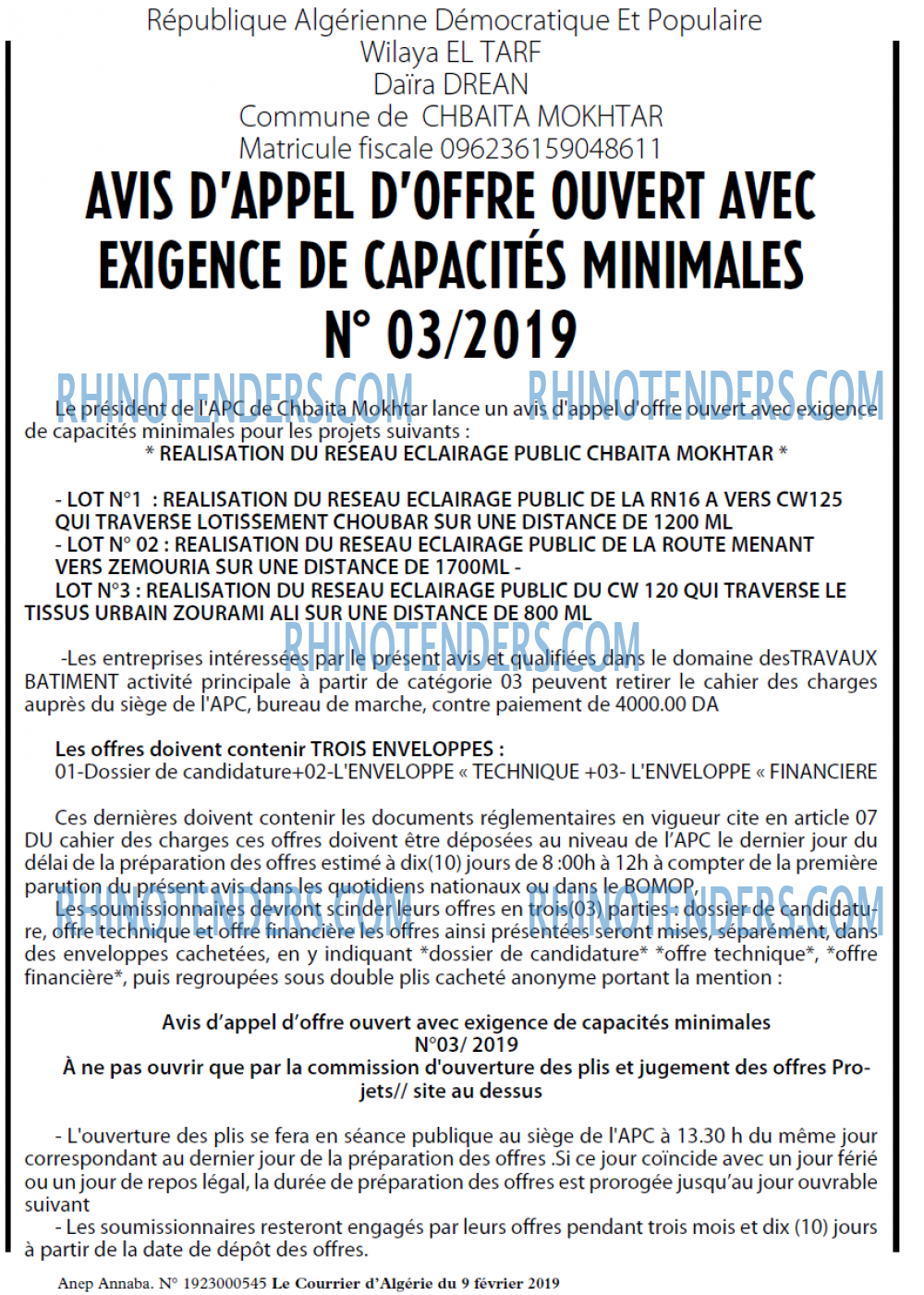 Le Courrier d'Algerie