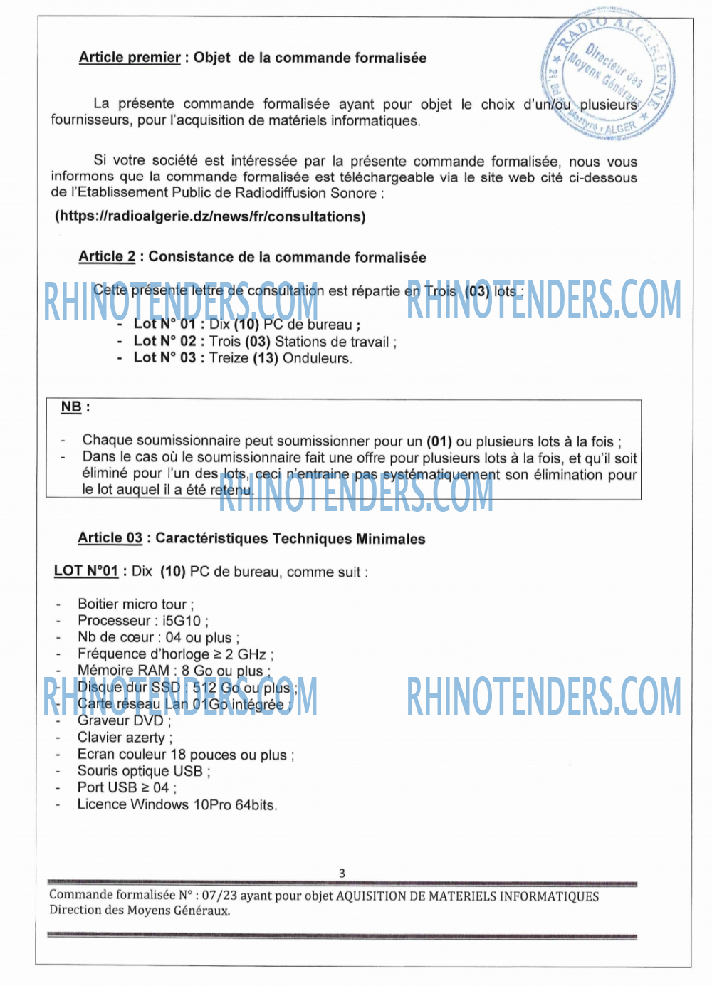 Rhinotenders