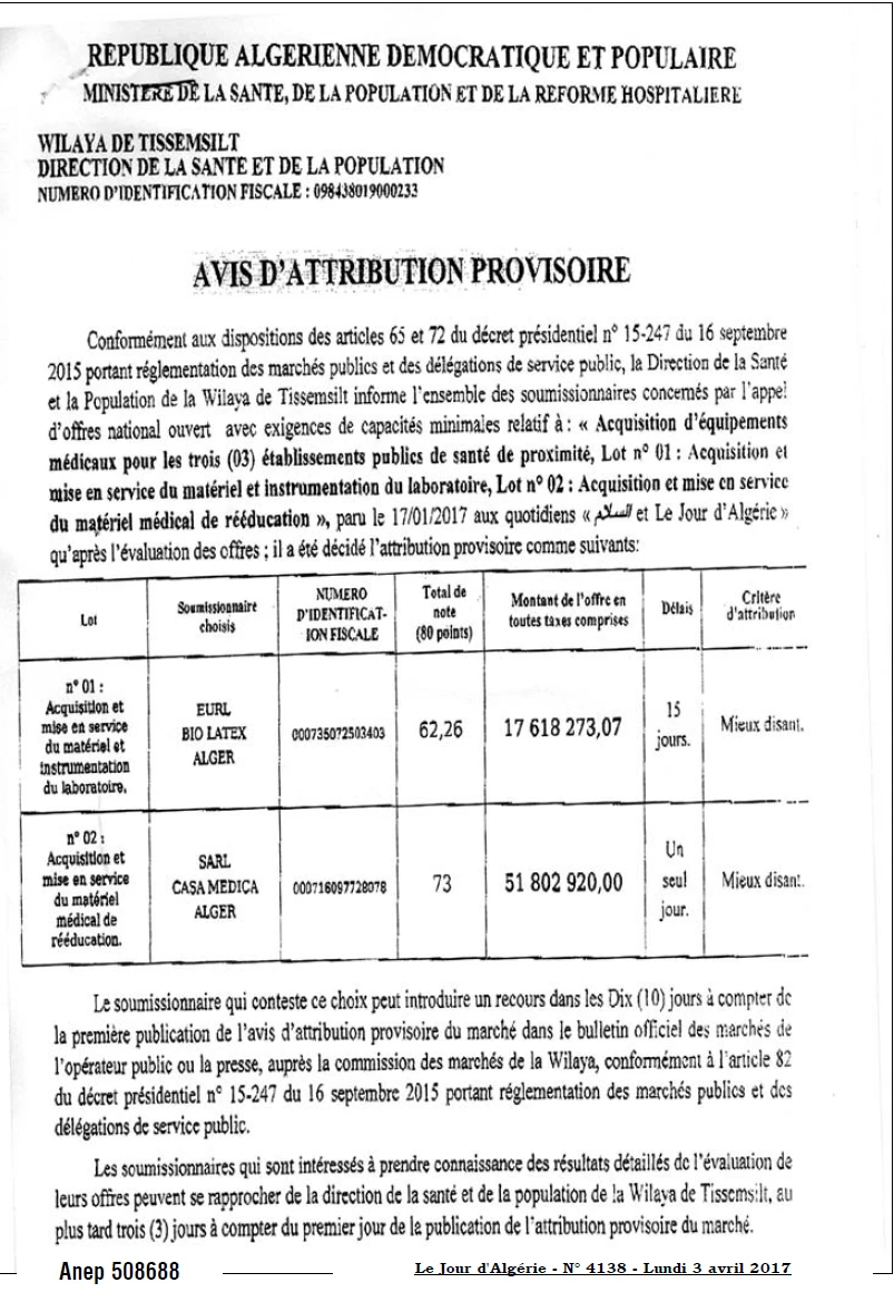 Le Jour d'Algérie