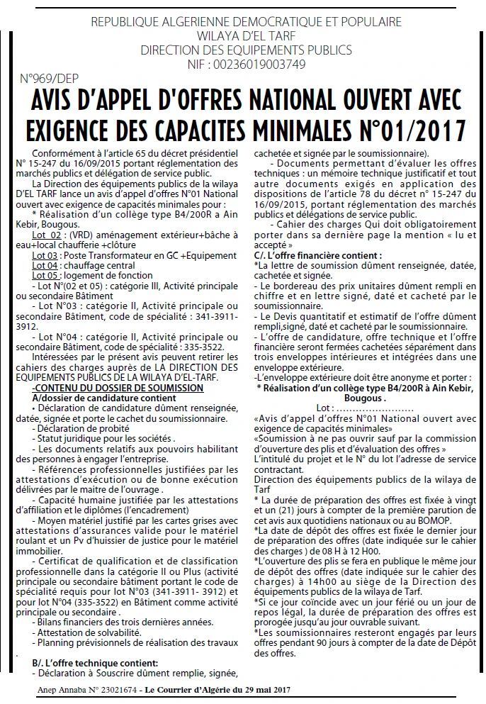 Le Courrier d'Algerie