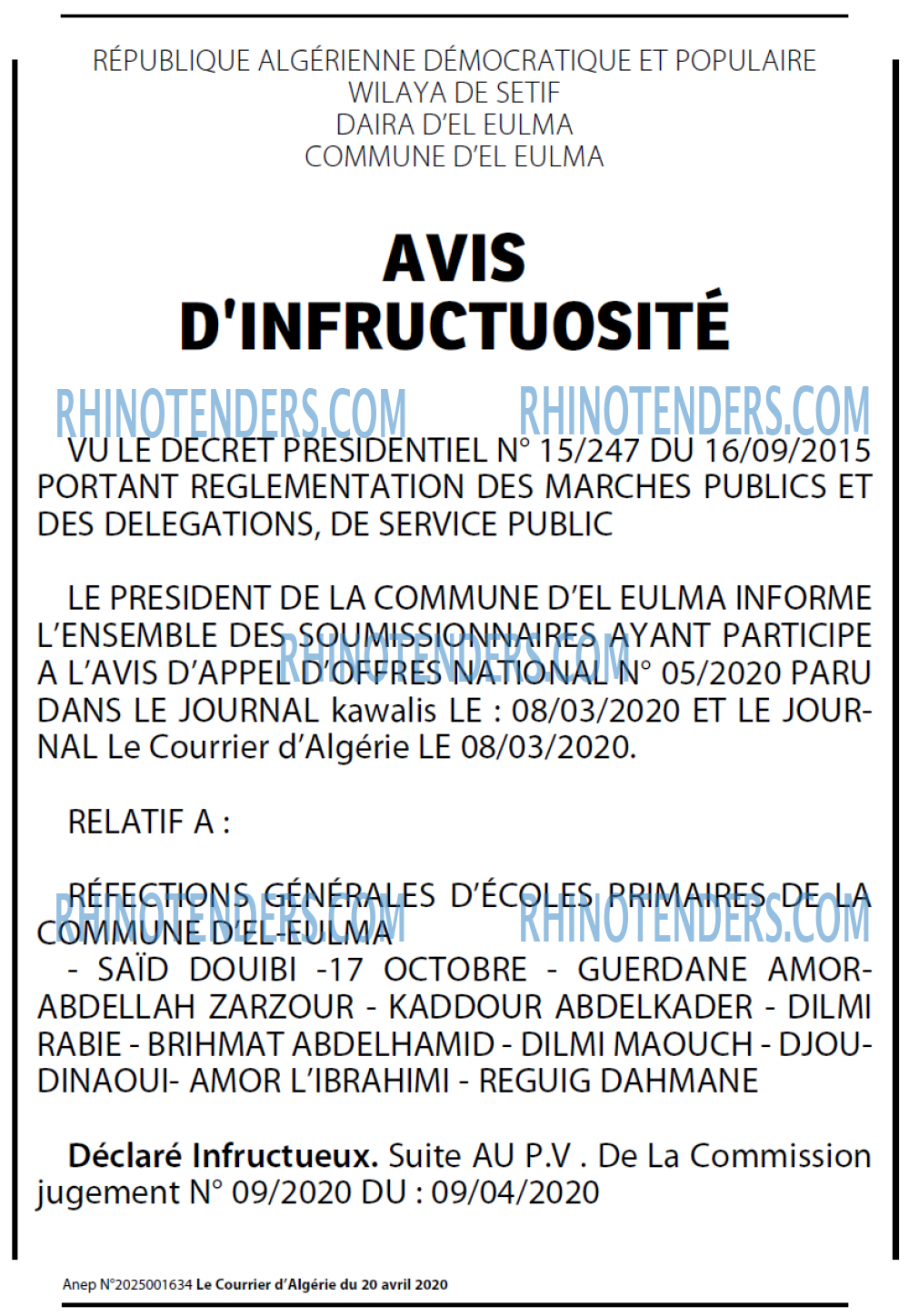 Le Courrier d'Algerie
