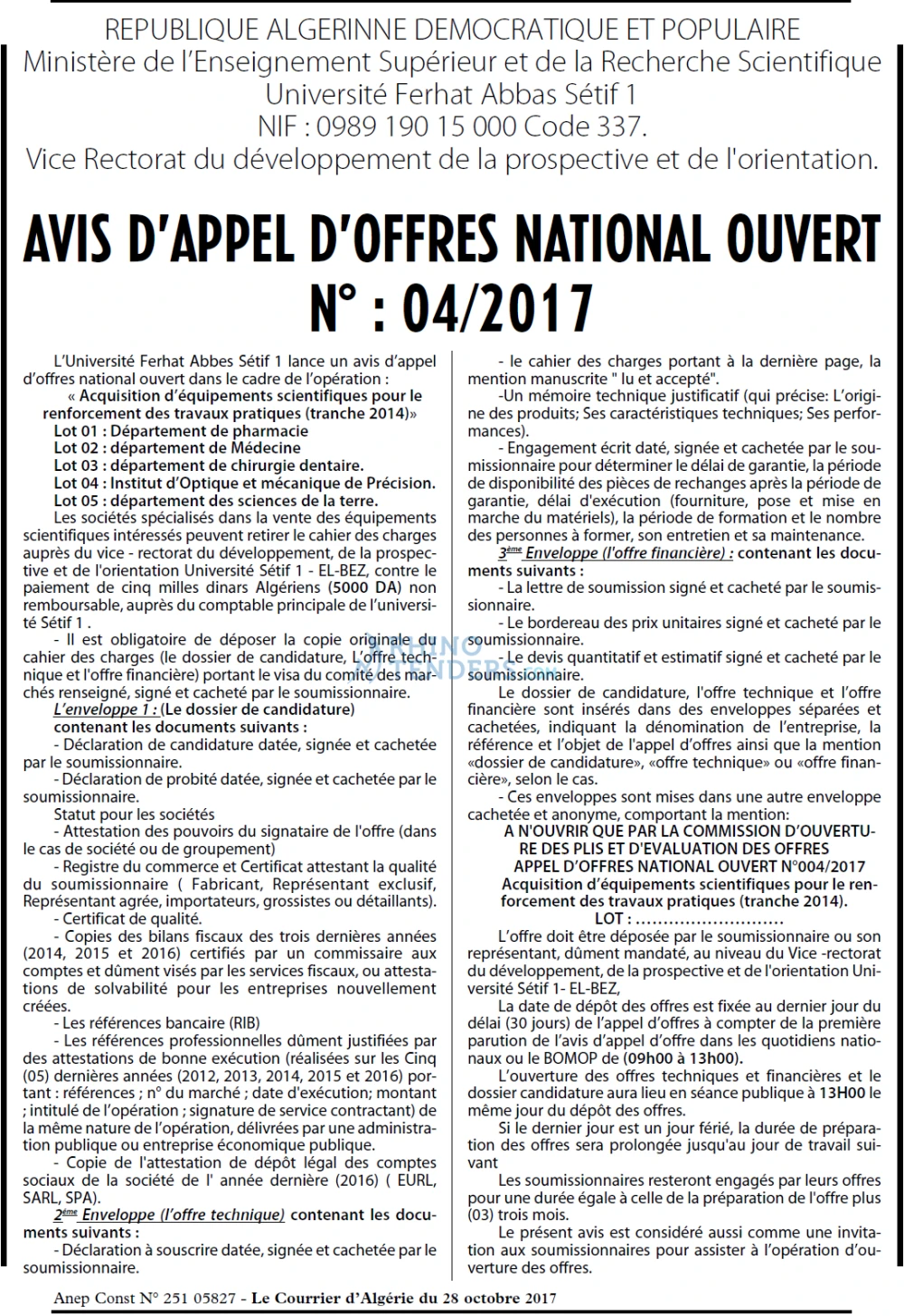 Le Courrier d'Algerie