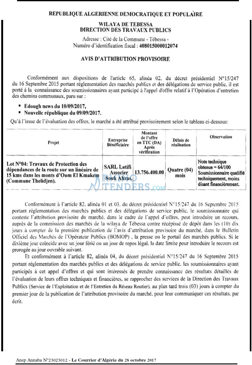 Le Courrier d'Algerie
