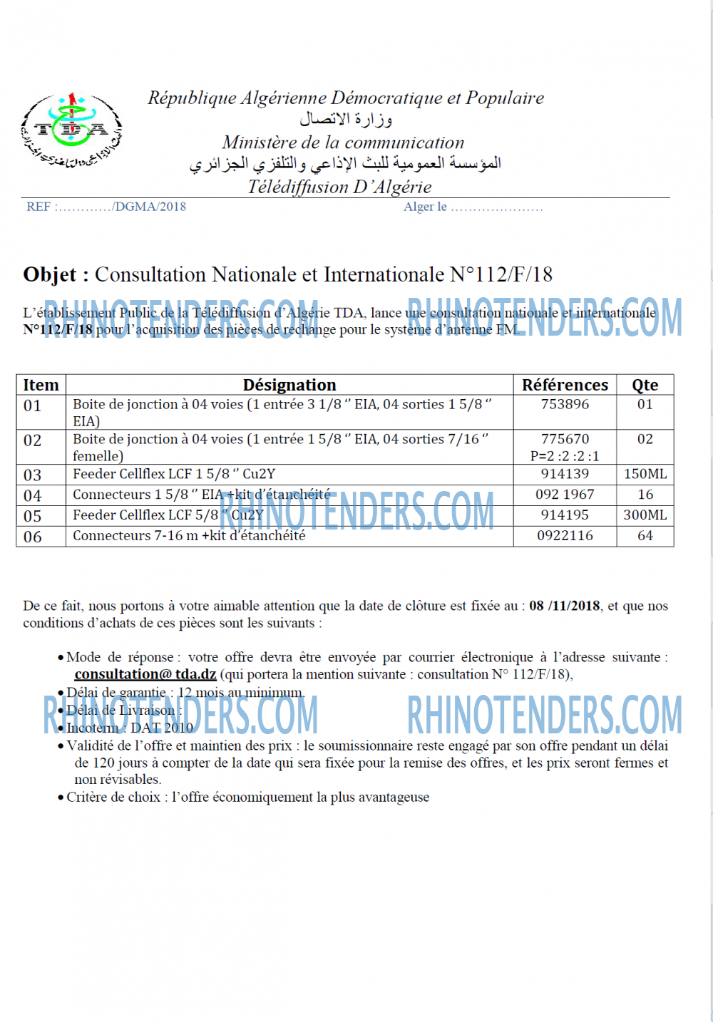 TDA - Télédiffusion d'Algérie